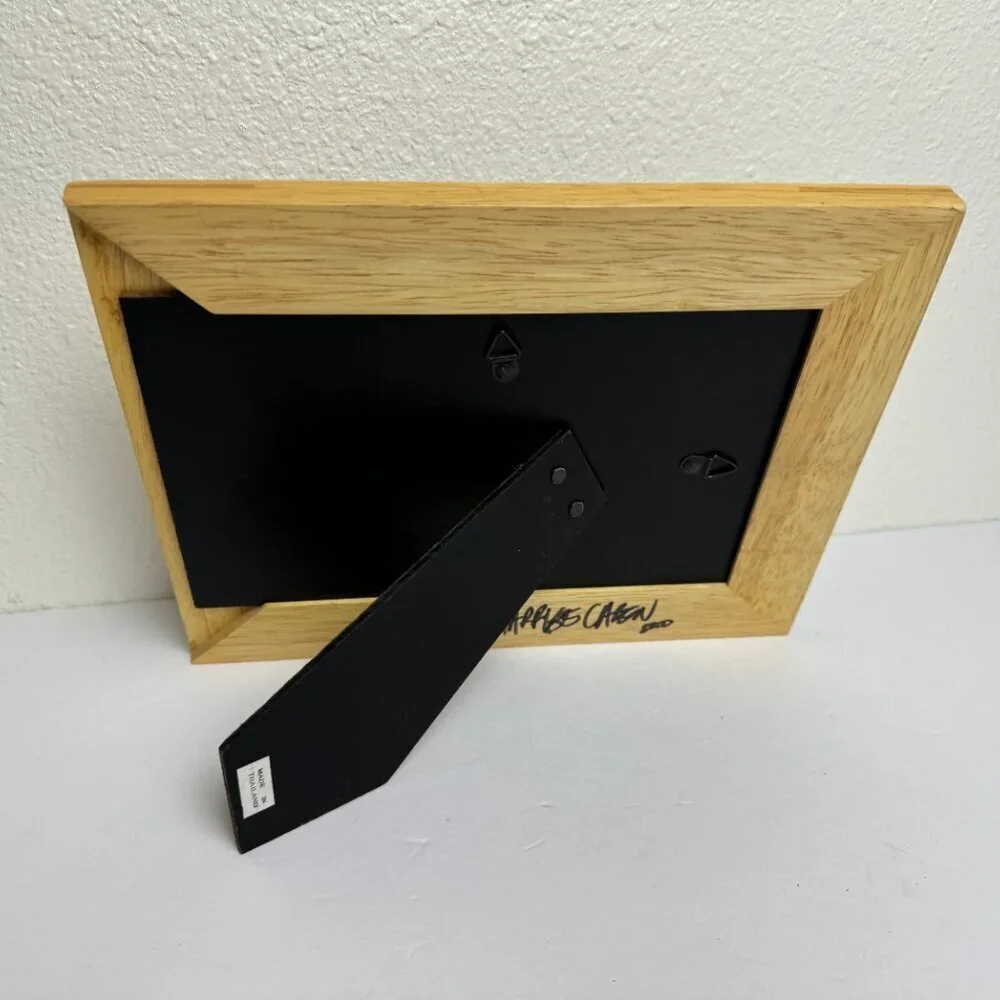 Exclusive! Wooden frame with a ceramic sculpture of a man Handmade